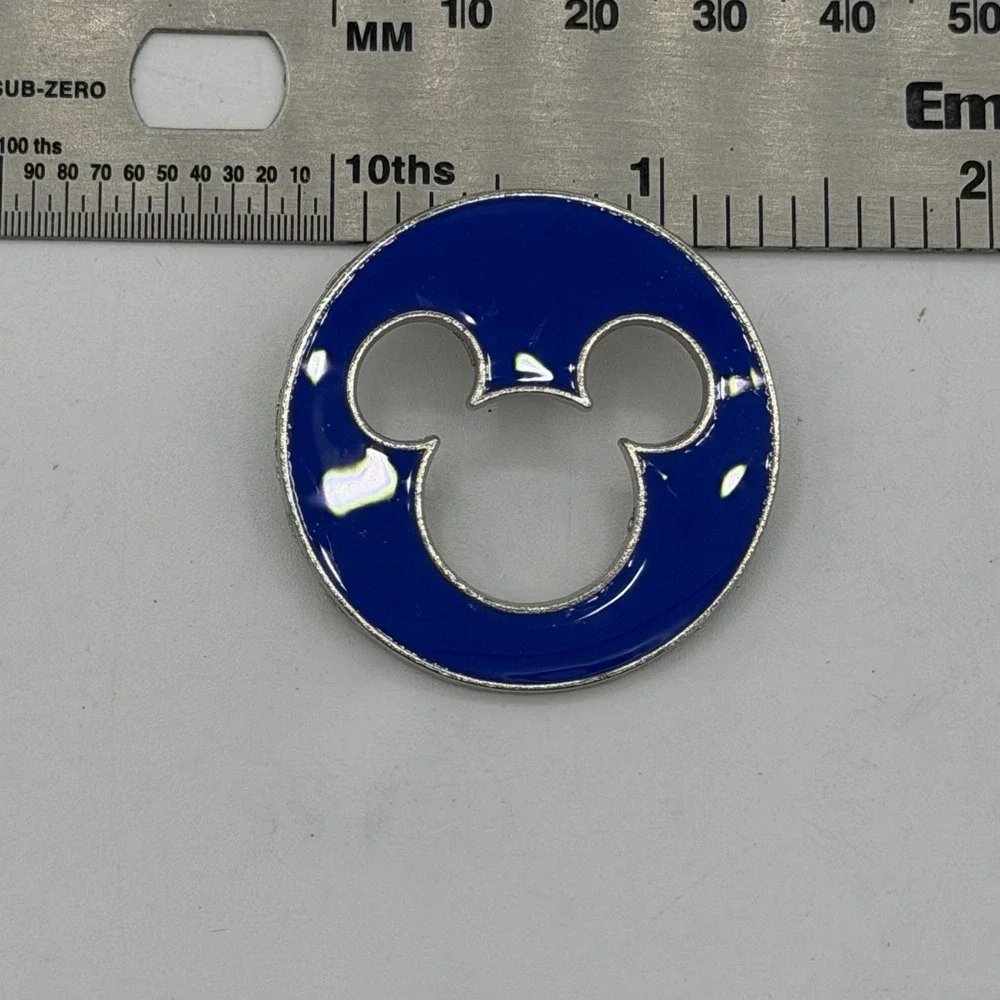 Disney Trading Pin Mickey Ears Mickey Mouse Icon Blue Cutout Disney Pin